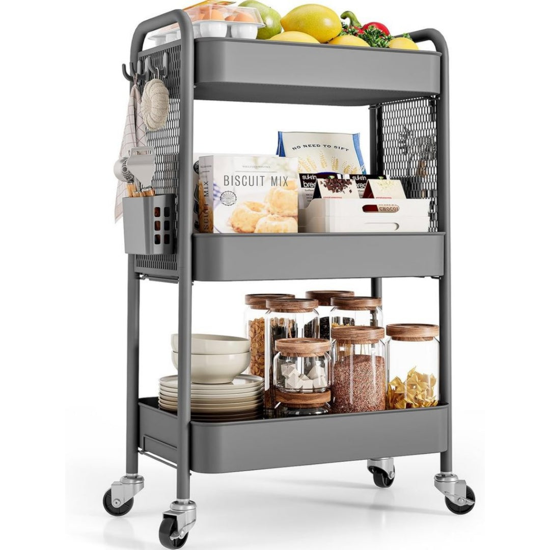Portatile Carrelli portaoggetti Gray